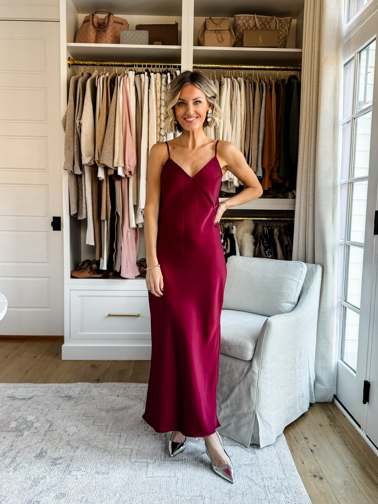 A slip dress is a great piece to take through all the season! You can easily layer a sweater or blazer for cooler months! Wearing XS



Loverly grey, winter outfit, dress, heels

#LTKSeasonal #LTKStyleTip