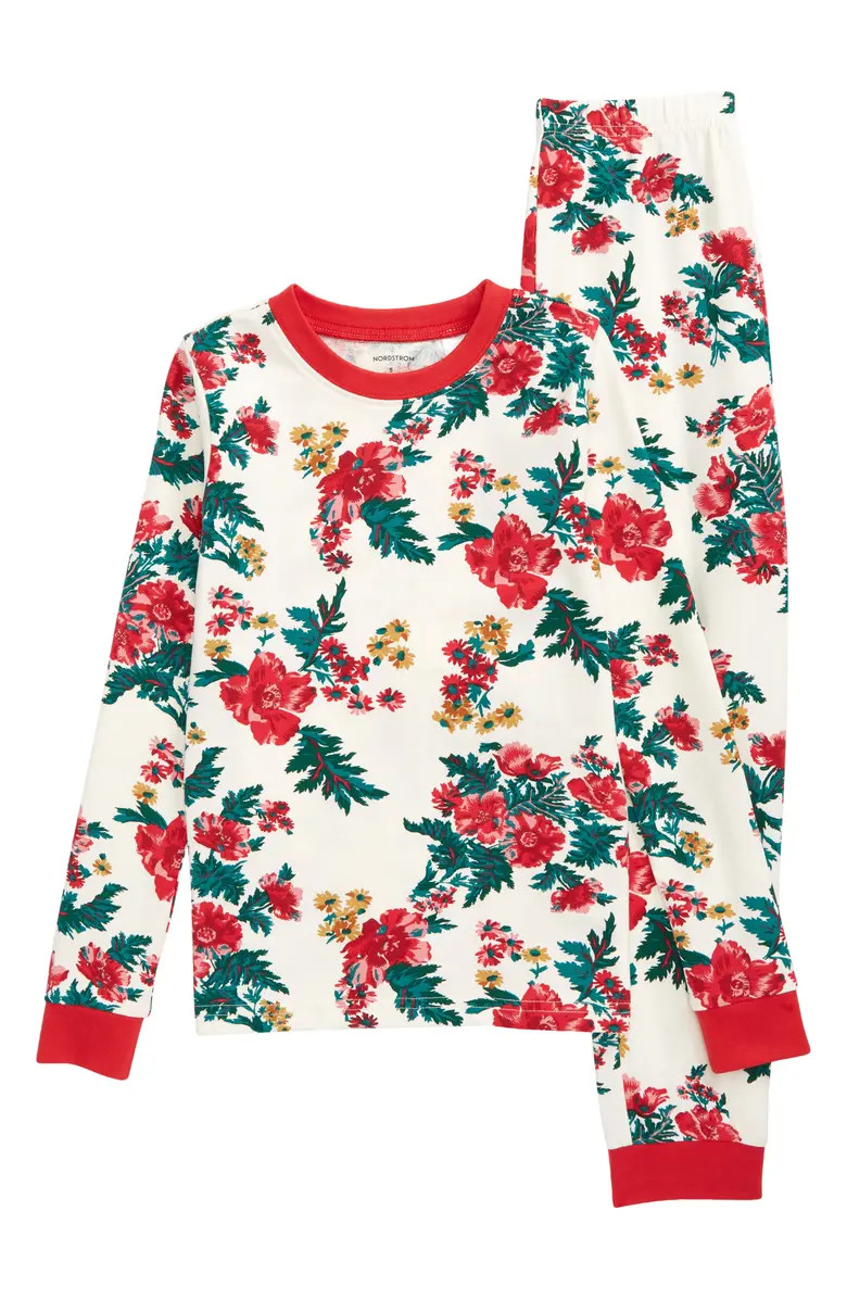 Kids' Matching Family Moments Fitted Two-Piece Pajamas | Nordstrom