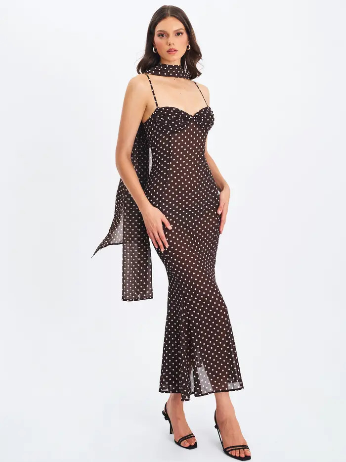 Yadira Polka Dot Chiffon Maxi Dress | Nordstrom