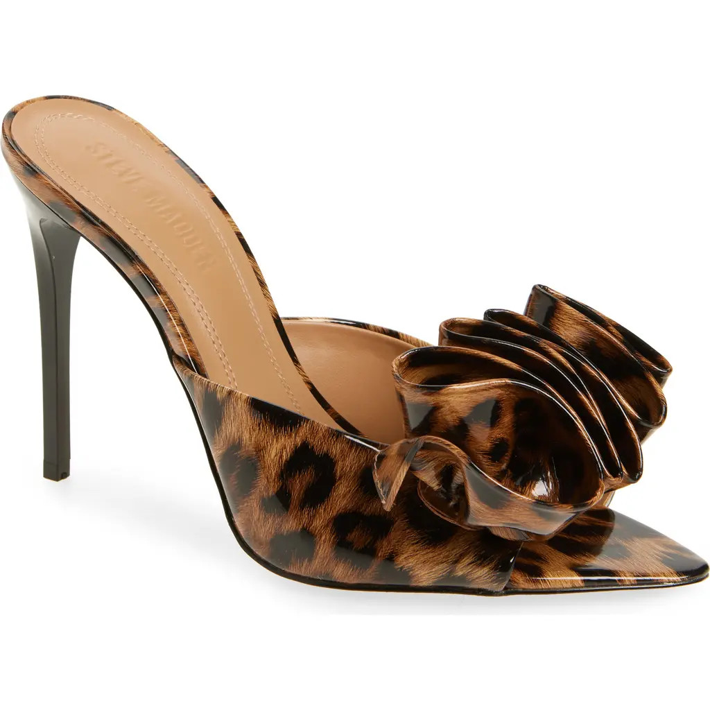 Steve Madden Affinity Slide Sandal in Leopard Patent at Nordstrom, Size 7 | Nordstrom