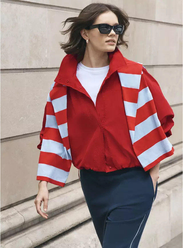 Buy Red Shower Resistant Windbreaker S | Jackets | Tu | Tu Clothing