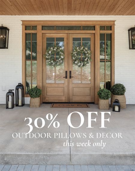 30% off my outdoor lanterns this week only at Target!!! RUN these always sell out! This is my 3rd summer with them & they still look brand new. 

My wreaths are on sale too!! 

Lantern, outdoor decor, front porch, w try decor, basket, planter, outdoor lighting, topiary, door mat

#LTKSeasonal #LTKFindsUnder100 #LTKHome