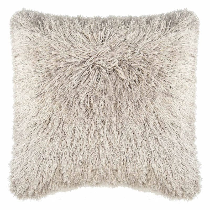 Grant Beige Shag Throw Pillow, 17" | At Home