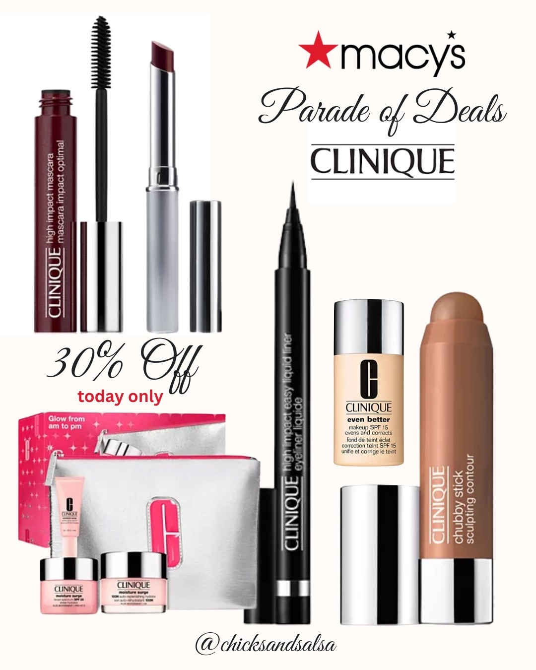For my Clinique chicks, save 30% off your favorites today only at Macys

#LTKOver40 #LTKBeauty #LTKSaleAlert