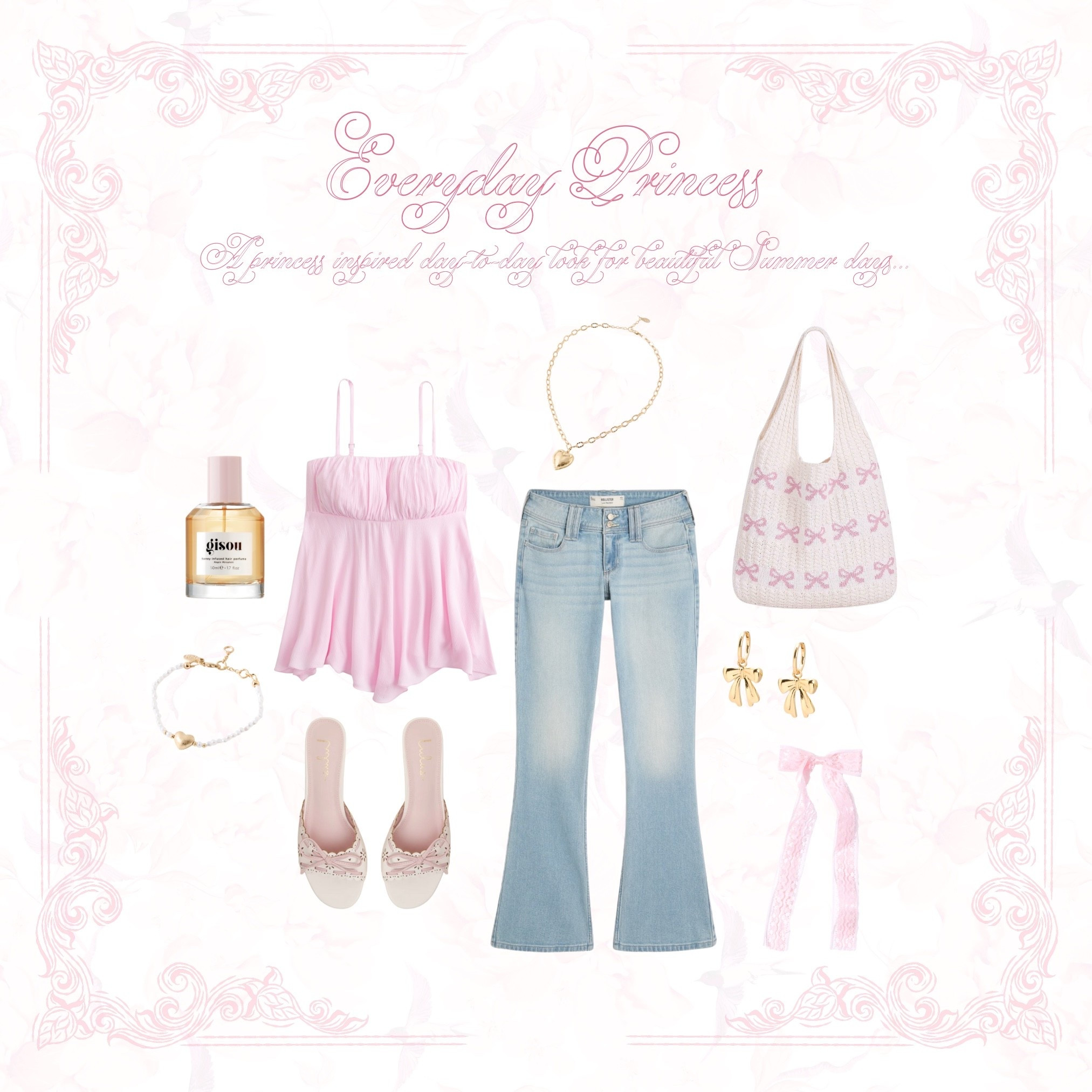 A cute pink Everyday Princess Summer lookbook - perfect for shopping, grabbing lunch or just running errands! 👑🎀

Pinks, golds, bows and pearls 🤍

#LTKsummer #LTKshoes #LTKstyletip