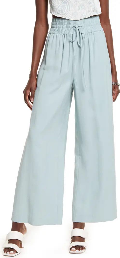 Open Edit Drawstring Wide Leg Pants | Nordstrom | Nordstrom