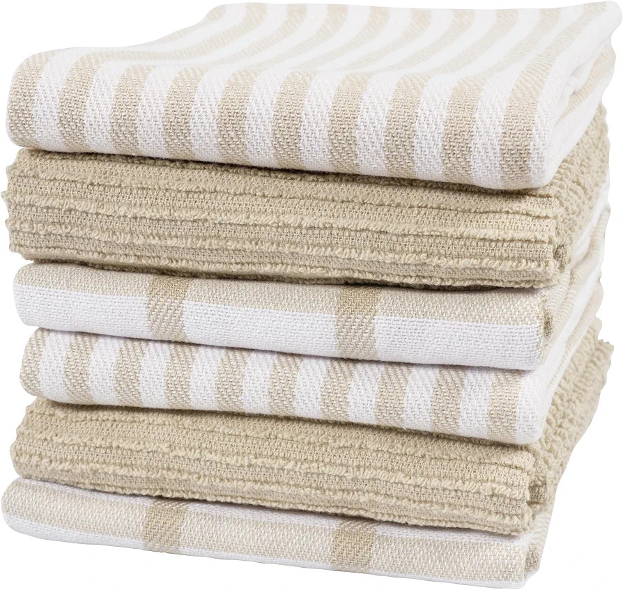 KAF Home Premium Kitchen Towels (18" x 28"), Large 100% Cotton, Flat & Terry Absorbent Dish Towel... | Amazon (US)