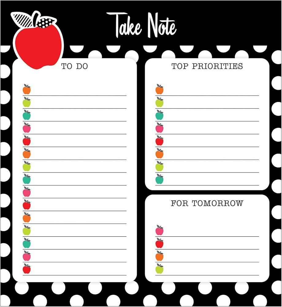 Schoolgirl Style 'Take Note' Teacher Notepad for Teachers, Incldues Next Day Organization, To-Do ... | Amazon (US)