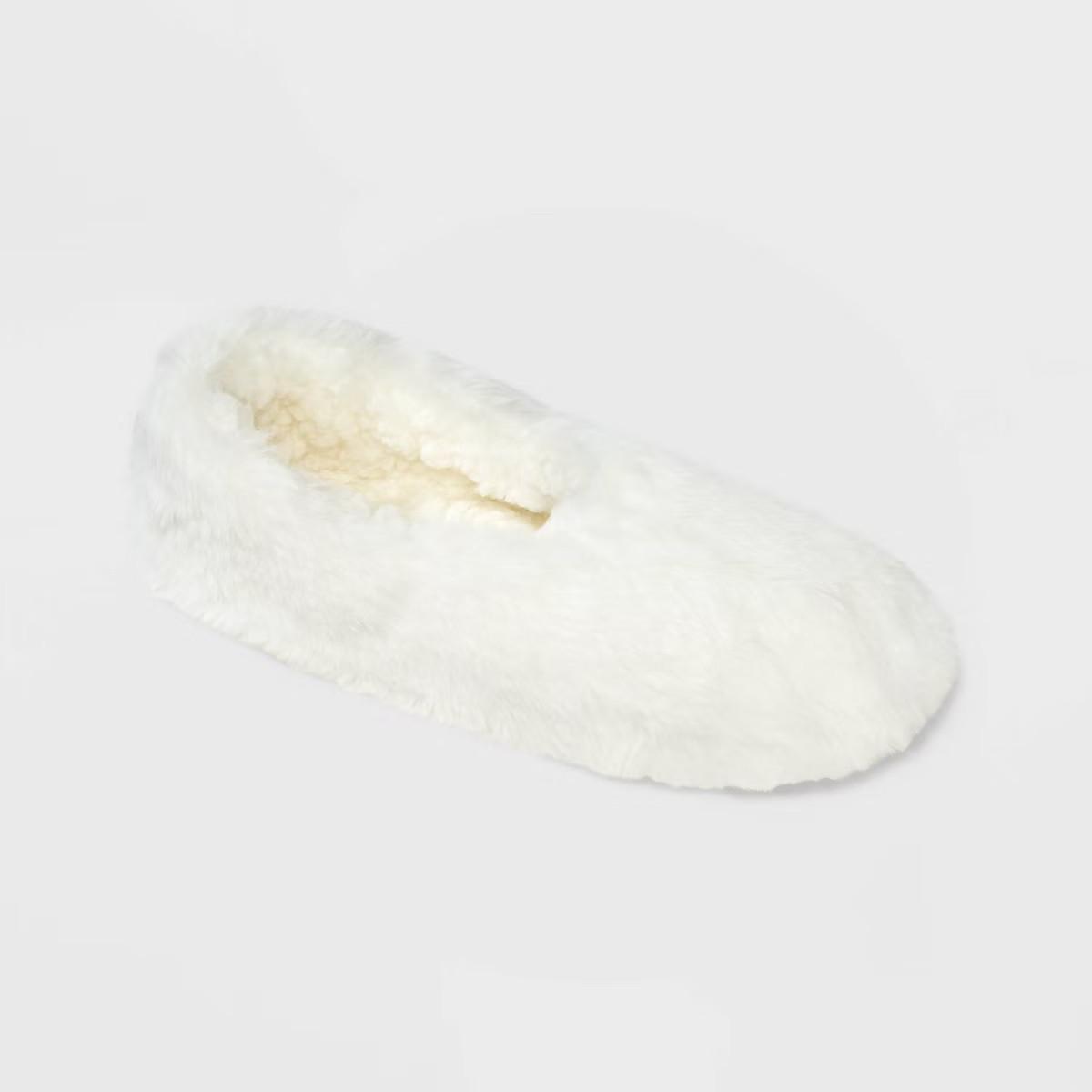 Women's Faux Fur Cozy Pull-On Slipper Socks | Target