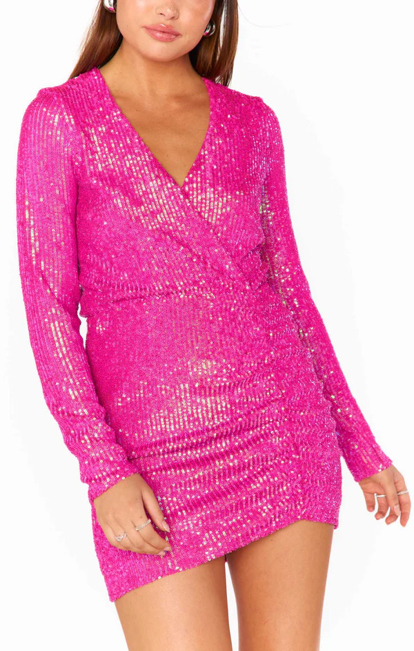 Party Hop Dress ~ Pink Disco Sequins | Show Me Your Mumu