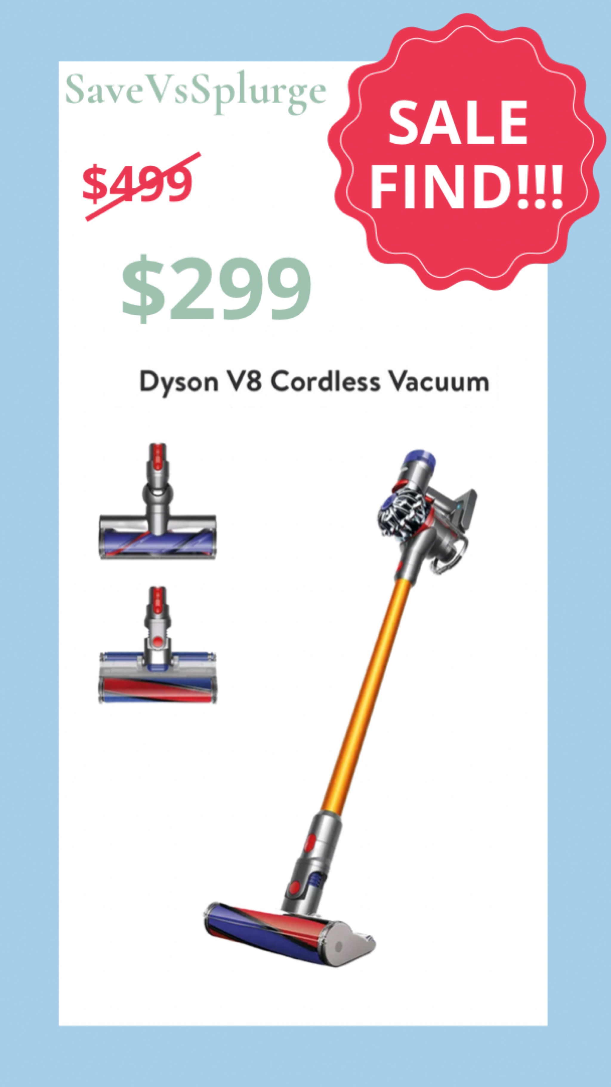 SaveVsSplurge: today only sale!! Dyson vacuum dyson V8 Vacuum on sale half off today!!  50% off!!

Clean house 
Cleaning suppliers
Vacuums 
Best 
Super sale 
Steal
Deal
Cleaning 
50% off 
Half off 
Clearance


#LTKsalealert #LTKhome