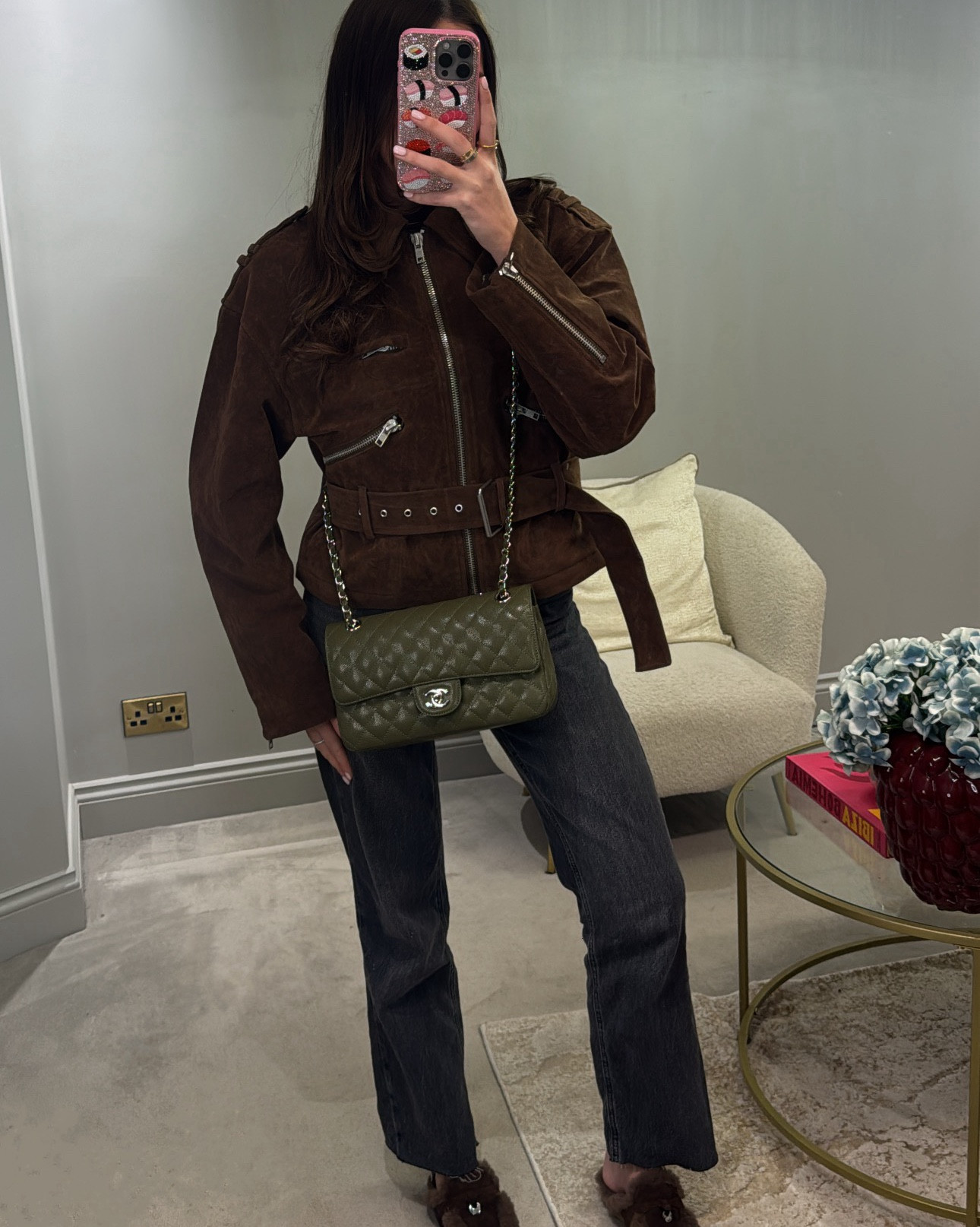 Suede jacket. Biker jacket. Belted jacket. Topshop. ASOS. Black jeans. Cropped jeans. Frayed jeans. Zara. Striped t shirt. Long sleeved t shirt. Pull & bear. Faux fur loafers. Loafers. Nokwol  

#LTKuk #LTKwinter #LTKstyletip