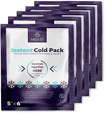 Instant Cold Packs - (5" x 6") Disposable Cold Compress Therapy Instant Ice Pack for Injuries, Fi... | Amazon (US)