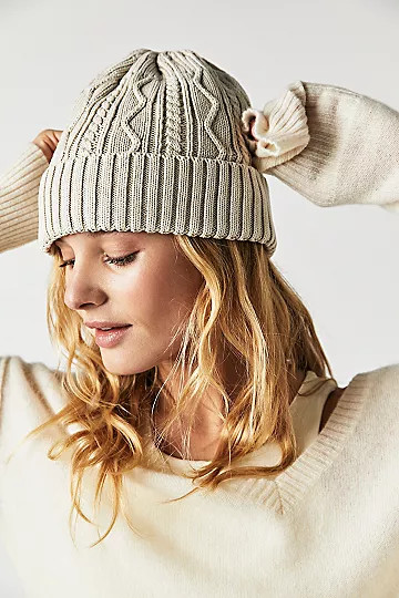 Stormi Washed Cable Beanie | Free People (Global - UK&FR Excluded)