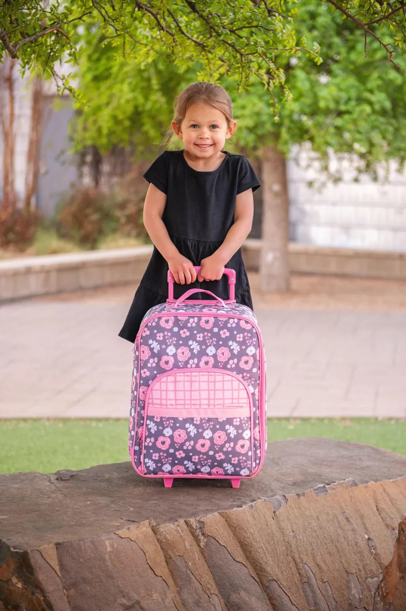 Children's All Over Print Rolling Luggage: Embroidery Personalization - Etsy | Etsy (US)