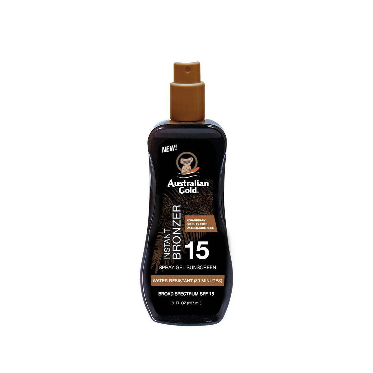 Australian Gold Sunscreen Spray Gel with Instant Bronzer - SPF 15 - 8 fl oz | Target