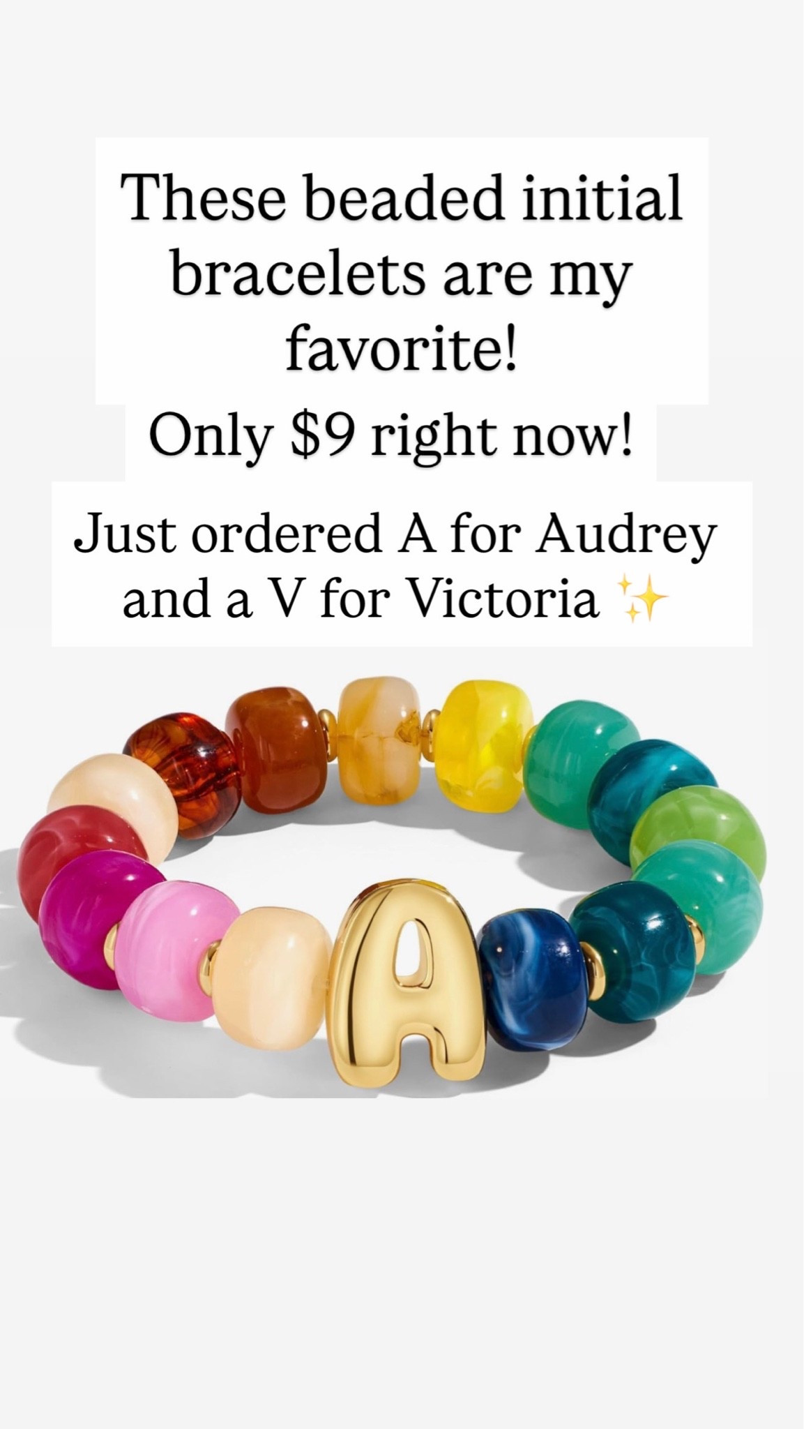 Beaded initial bracelets for women

#LTKootd