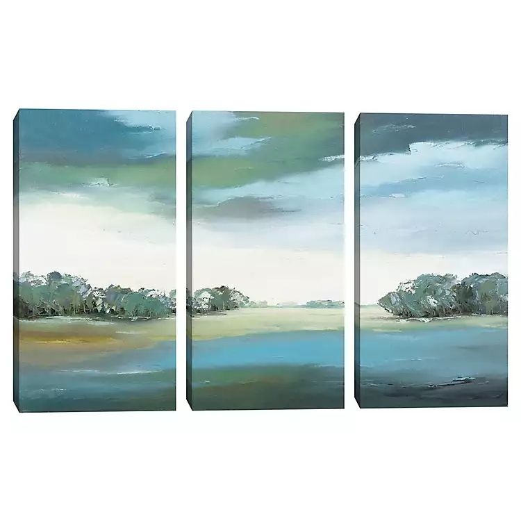 Blue Landscape Light Canvas Art Prints, Set of 3 | Kirkland's Home
