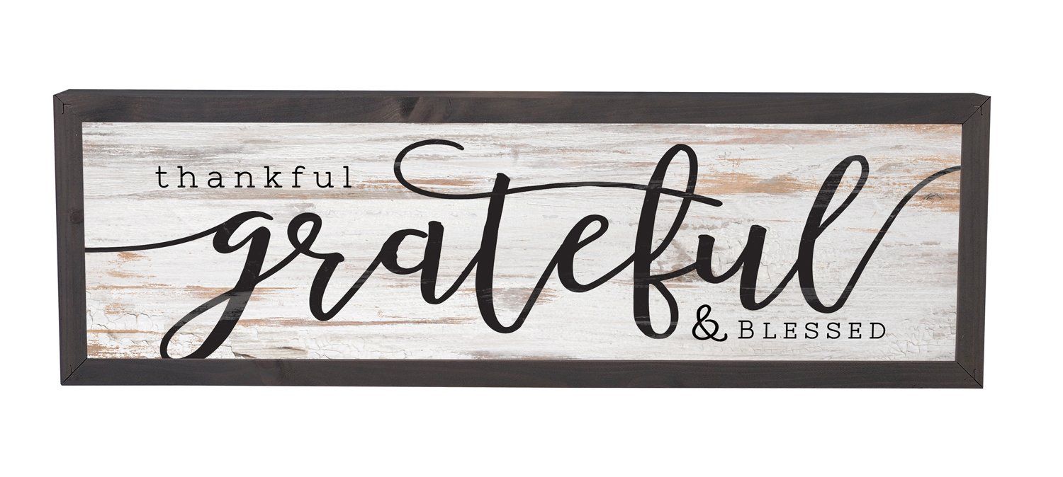 P. Graham Dunn Thankful Grateful Blessed Grey White 25 x 8 Inch Solid Pine Wood Farmhouse Frame W... | Amazon (US)