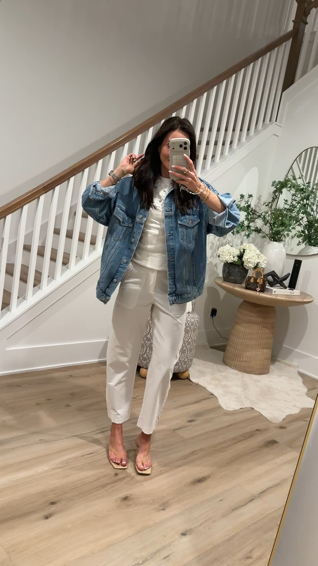What I aired to dinner -xs in jacket and tank , code ANNAB20 to save 20% on Anthropologie, 0 in pants 30% off and sandals fit tts 

#LTKOver40 #LTKootd #LTKgrwm