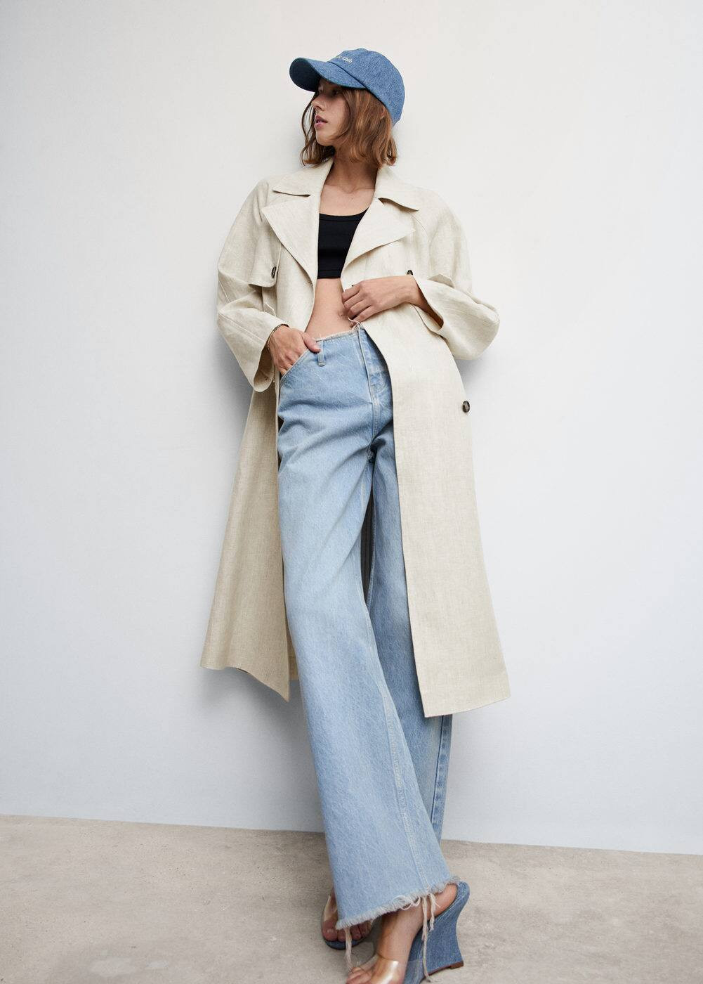 100% linen trench coat -  Women | Mango USA | MANGO (US)