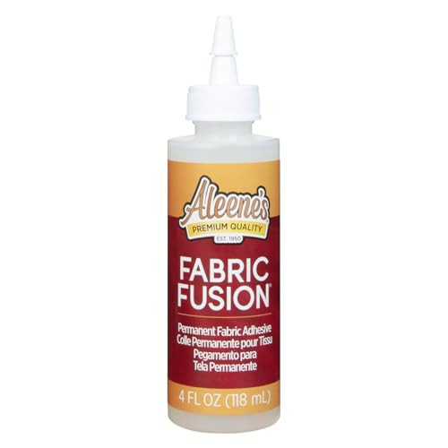 Aleene's Fabric Fusion Permanent Fabric Adhesive 4 fl. oz. Washable Fabric Glue for Clothes, Denim, Leather, Patches, Polyester, Cotton, Fabrics, Dries Flexible | Amazon (US)