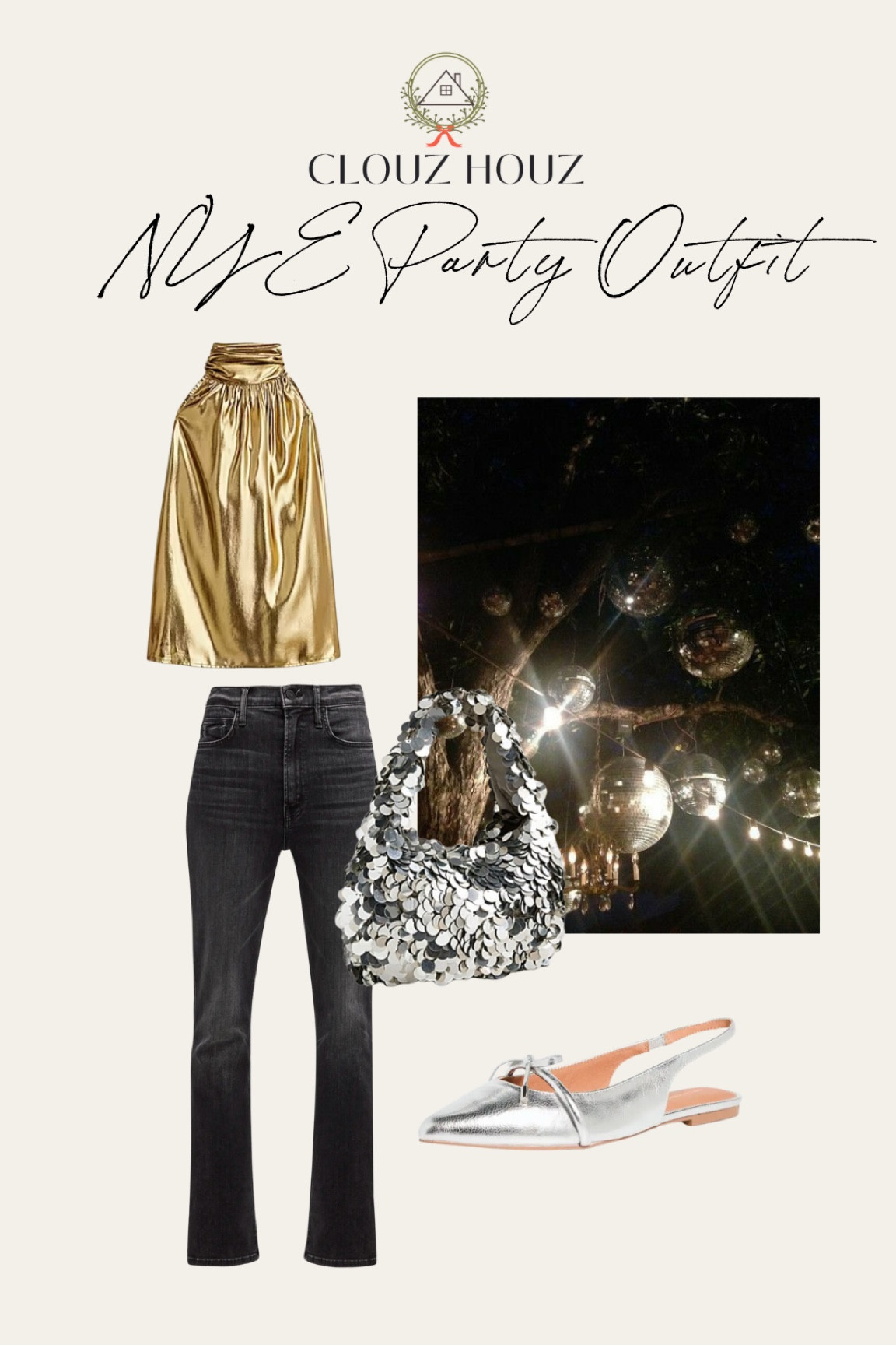 Embrace the glamour of gold and silver sparkle in this stunning outfit. Get ready to own the night and welcome 2024 in style!

#LTKstyletip #LTKHoliday #LTKparties