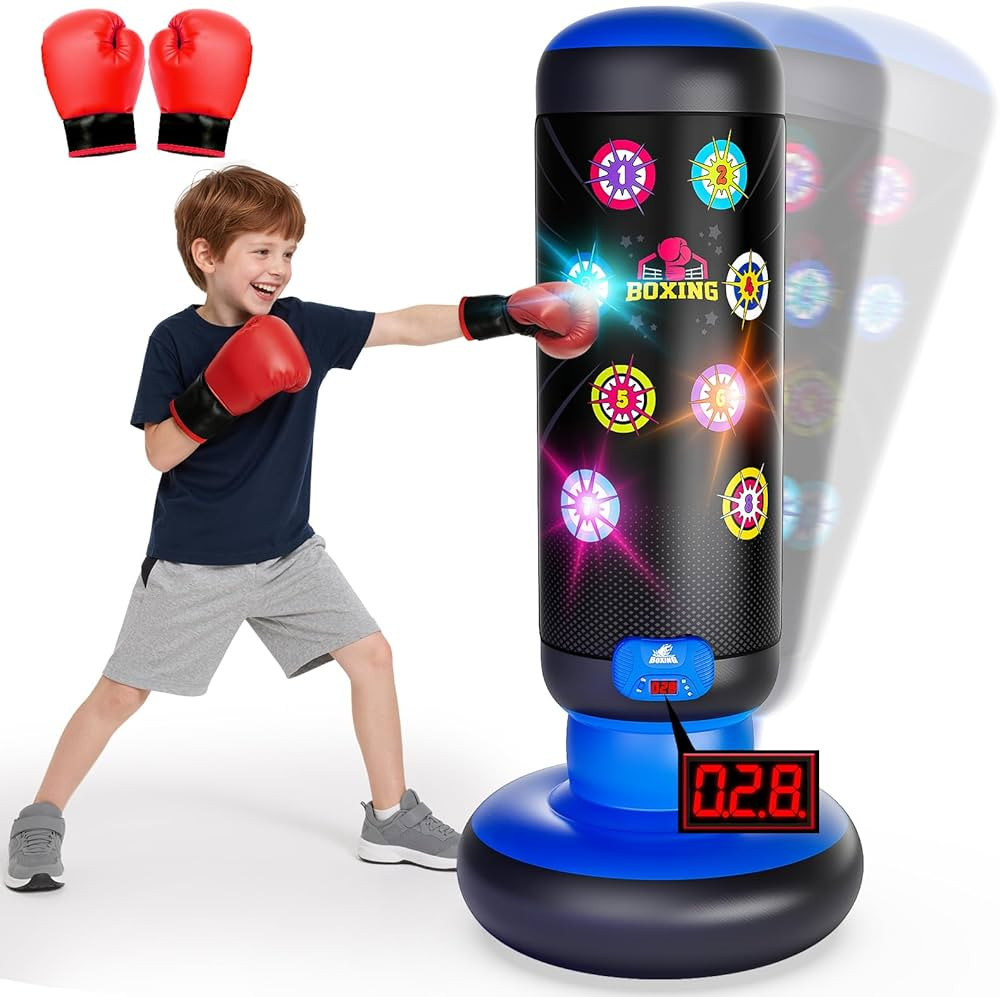 HopeRock Punching Bag for Kids,with LED Scoring,Lights,Music,4 Game Modes,8 Levels,Kids Inflatabl... | Amazon (US)
