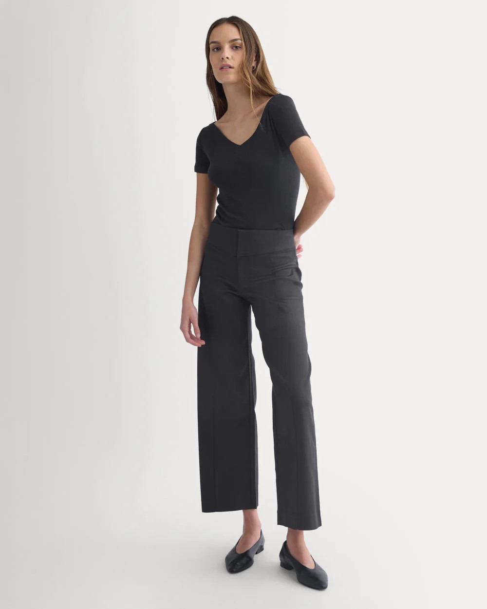Tailored Drape Seam Pant | Black | Everlane