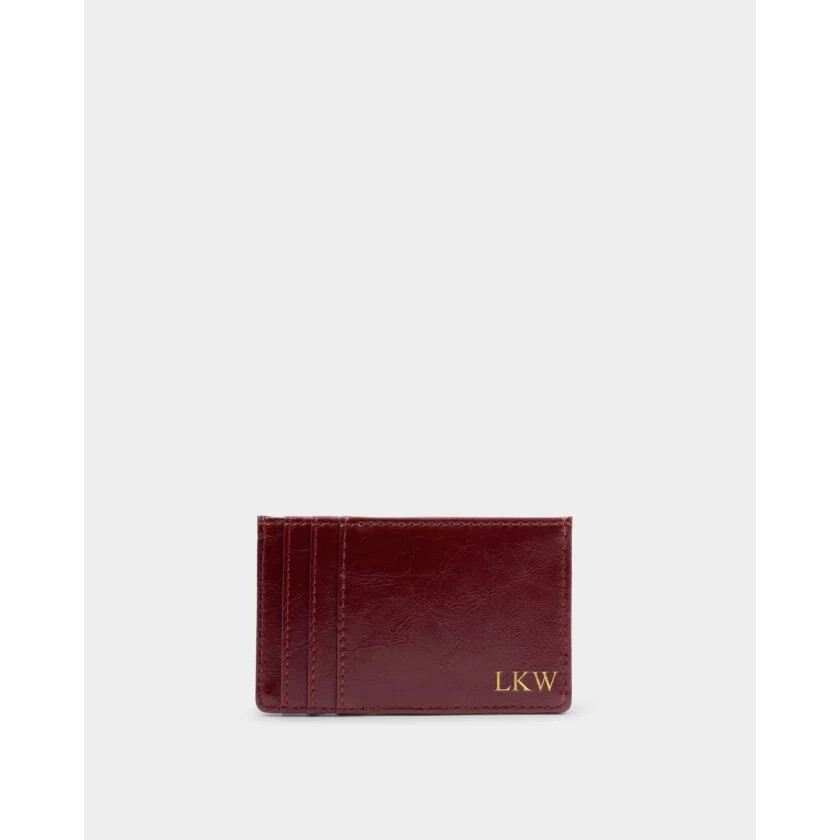 Laila Patent Crackle Card Holder in Cherry | Katie Loxton Ltd. (UK)