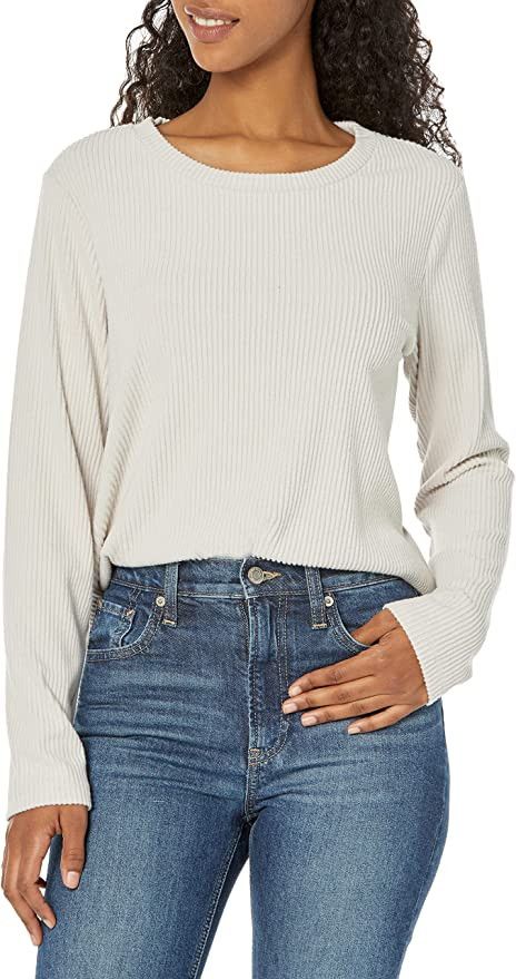 GAP Women's Cozy Rib Top Shirt | Amazon (US)