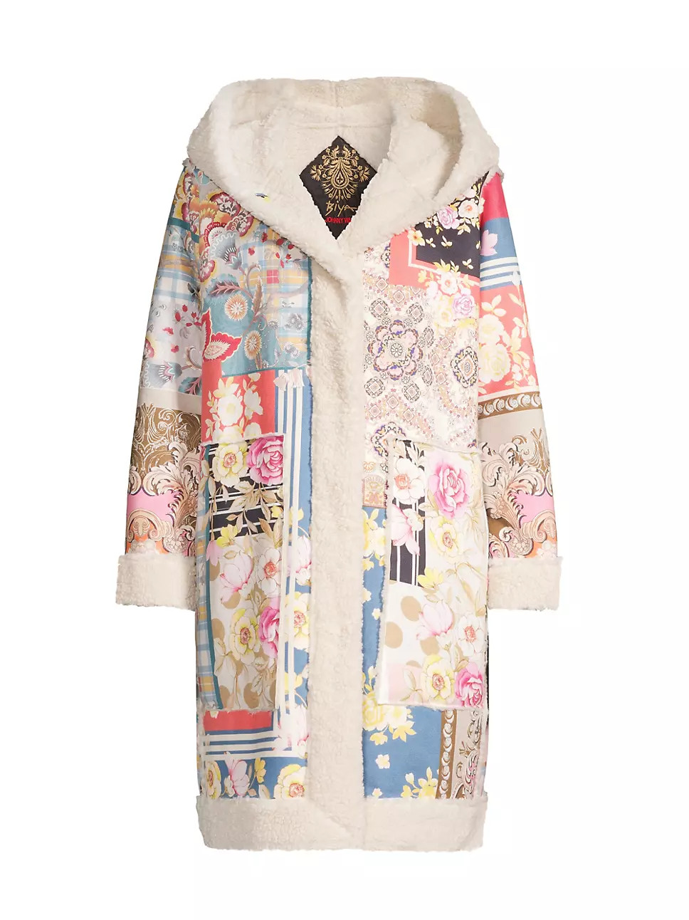 Kerry Patchwork Sherpa-Lined Coat | Saks Fifth Avenue