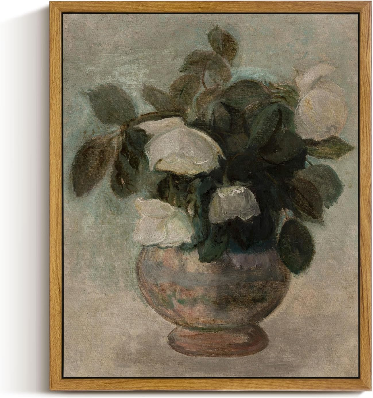 InSimSea Framed Canvas Prints Art Vintage Decor, Botanical Wall Art for Living Room, Rose Flower ... | Amazon (US)