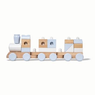 Melissa & Doug Wooden Jumbo Stacking Train - Natural | Target