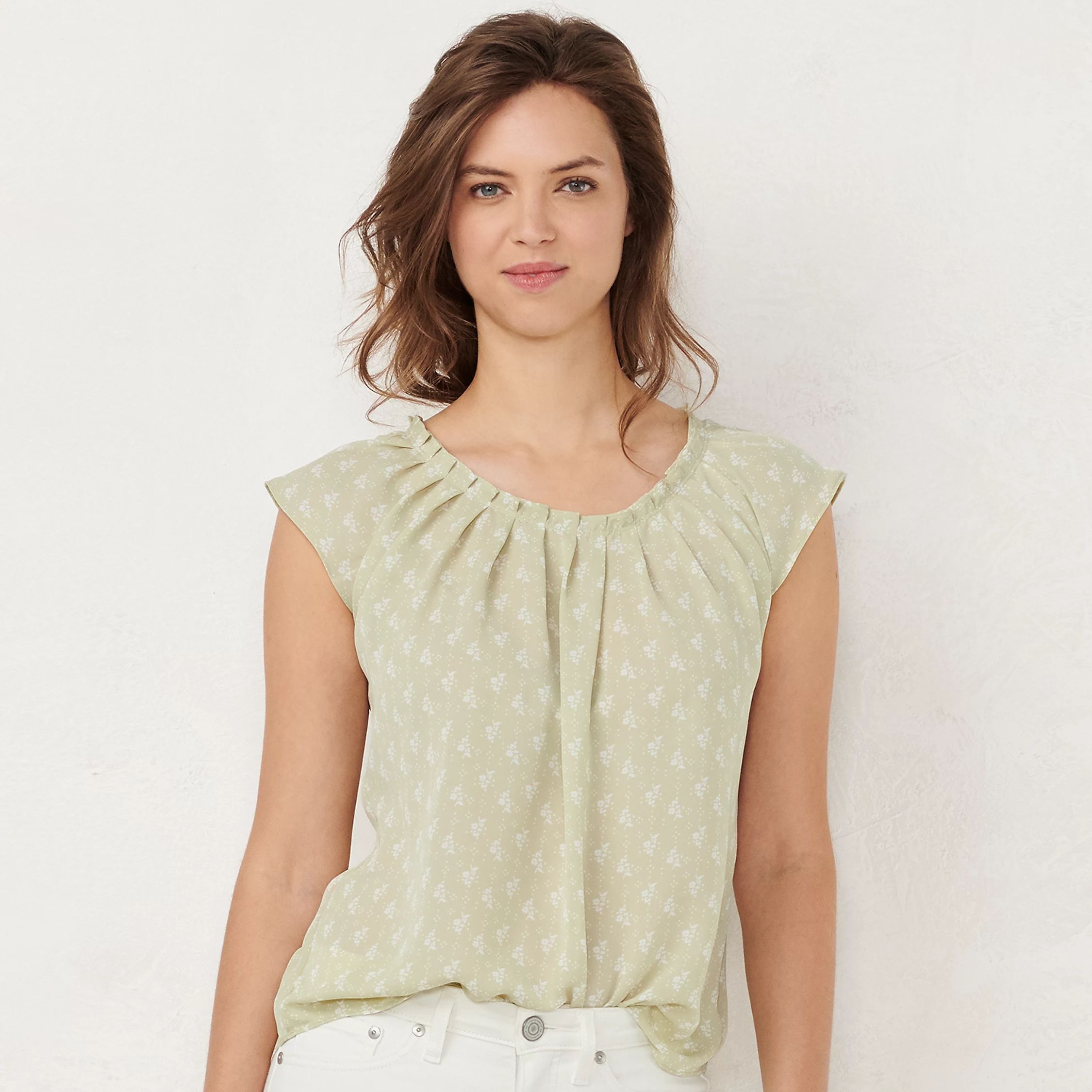 NEW! Women's LC Lauren Conrad Pleat Neck Top | Kohl's