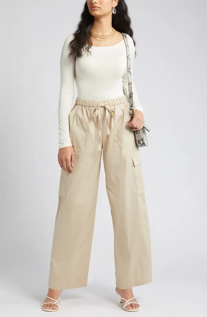 Cotton Blend Drawstring Cargo Pants | Nordstrom