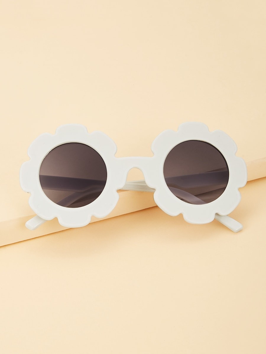 Kids Flower Shaped Frame Round Lens Sunglasses | SHEIN