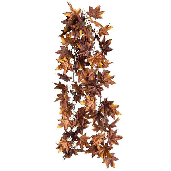 Brown Maple Ivy Chain Garland, 72", Polyester, sold by At Home | At Home