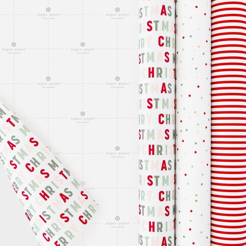 30 sq ft Gift Wrap Trio Colorful Multicolor - Sugar Paper™ + Target | Target