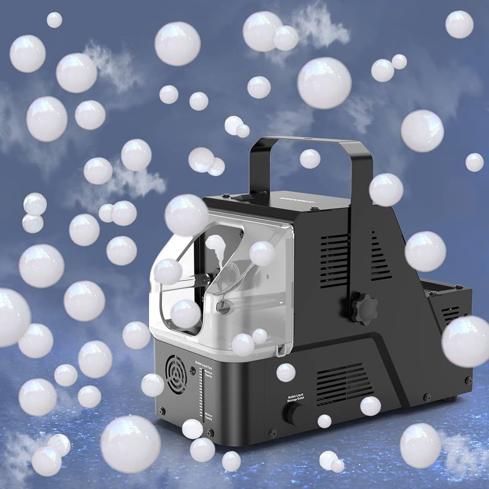 Fog Bubble Machine, 450W Bubble Fog Machine, 5000+ White Smoke Bubbles Per Minute, 3 in 1 Smoke &... | Amazon (US)