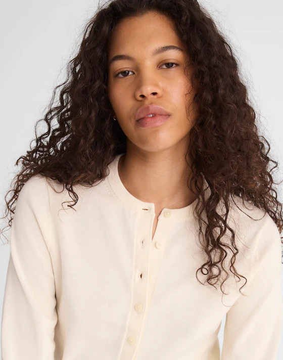 Button-Front Cardigan in 100% Cotton | Madewell