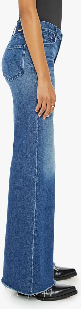 MOTHER The Twister Sneak Frayed Hems Flared Wide Leg Jeans | Nordstrom | Nordstrom