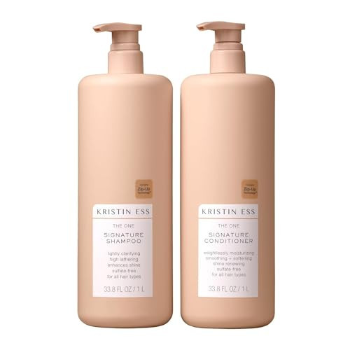 Kristin Ess Signature Shampoo and Conditioner Set with Pumps | Daily Sulfate Free, Color Safe, Hydrating, Moisturizes, Adds Softness & Shine - Pear Fragrance, 33.8 fl oz each 2-pack | Amazon (US)