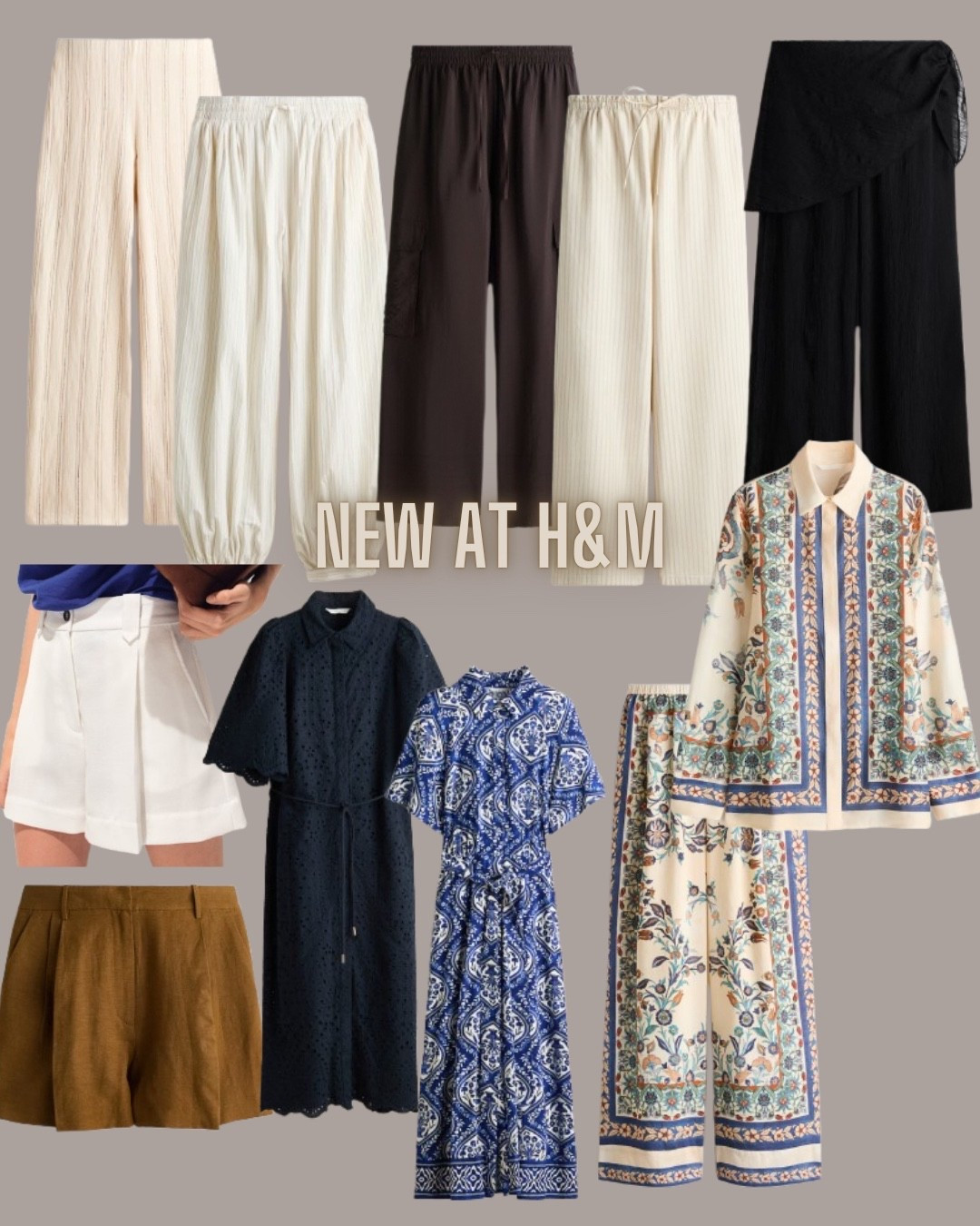 H&M fashion
Resort set
Skort
Balloon pants
