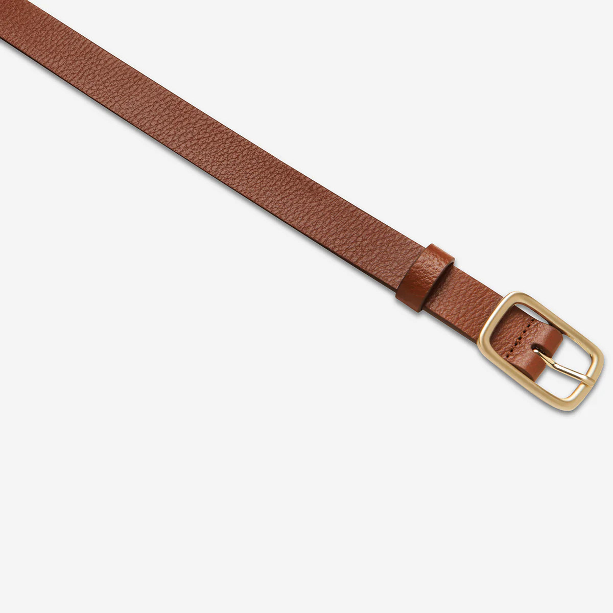Nobody's Fault Women's Tan/Gold Leather Belt | Status Anxiety® | Status Anxiety 