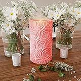 Lavish Home LED Candle with Remote Control-Rose Design Scented Wax, Realistic Flickering or Steady F | Amazon (US)