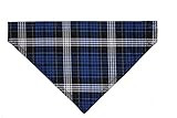 Over The Collar Dog Bandana -Blue Plaid MEDIUM | Amazon (US)