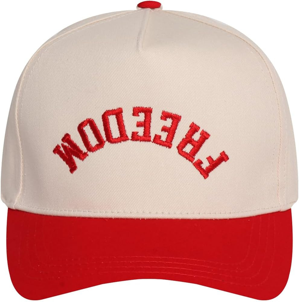 MIRMARU Patriotic America USA Embroidered 5 Panel Cotton Two Tone Trucker Hat for Men and Women. | Amazon (US)