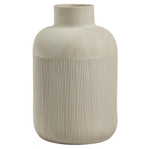 Laya Modern Classic Matte Cream Porcelain Textured Decorative Vase -  Tall | Kathy Kuo Home