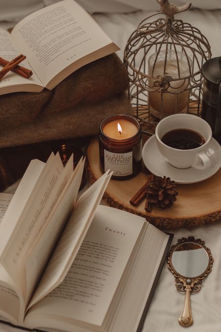 If you had to pick candle scents to pair with your current read, what would they be? 🕯️
⠀⠀⠀⠀⠀⠀⠀⠀⠀
When I initially drafted this caption (last week, before I totally lost track of life and didn’t post for days 😅), I was reading Linger (the second book in The Wolves of Mercy Falls series) and I think the scent notes would be:
🌲 pine trees
🌧️ late winter rain
🌰 toasted almonds
🐺 sexy werewolves (yeah yeah I know that’s not a real scent but we’re gonna roll with it, okay? 😋)
⠀⠀⠀⠀⠀⠀⠀⠀⠀
I really love it when authors describe scents in great detail within their narrative 📖 I have always associated scents with memories, moments, and people, so it helps me visualize the world and the story even better 🤎 

#LTKfindsunder50 #LTKhome